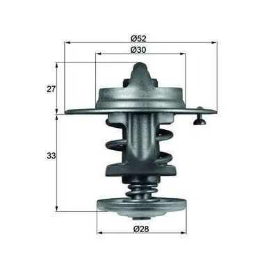 Billede af MAHLE ORIGINAL TX 80 83 Termostat 52 uden pakning DAIHATSU: CHARADE 2