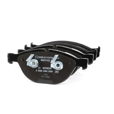 Billede af BOSCH 0 986 494 349 Bremseklodser Low Metallic med anti knirke plade, stempelklips BMW: 5 Touring, Sedan, 7, JAGUAR: XF Sedan