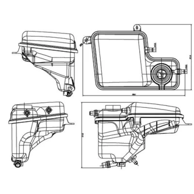 Billede af MAHLE ORIGINAL CRT 203 000S Ekspansionsbeholder med sensor, uden låg