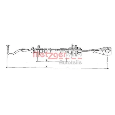 Billede af METZGER 10.090 Gaskabel COFLE VOLKSWAGEN: GOLF 2, 1
