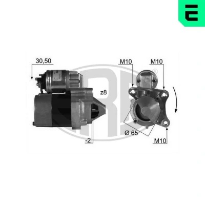 Billede af ERA 220023A Starter 12 0,85 8 RENAULT: MEGANE 3 Grandtour, LAGUNA CLIO 2