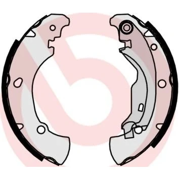 Billede af BREMBO S 23 519 Bremsebakker 203 38 med håndbremsegreb