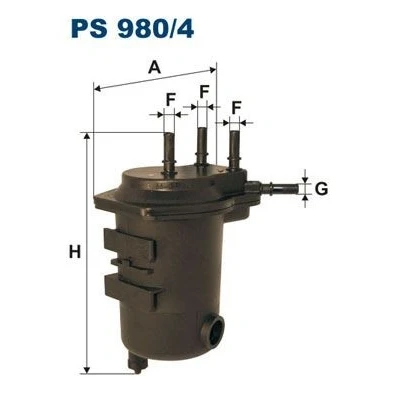 Billede af FILTRON PS 980/4 Brændstoffilter Ledningsfilter 8 NISSAN: Juke, MICRA 3, Note I, RENAULT: CLIO 2
