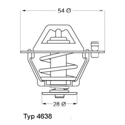 Billede af WAHLER 4638.82D Termostat 82 med pakning