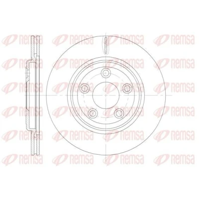 Billede af REMSA 6837.10 Bremseskiver bagaksel 288, 288 20 5 ventileret JAGUAR: S Type