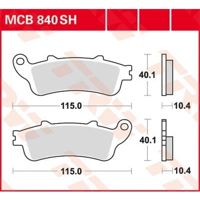Billede af TRW Sinter Street MCB840SH Bremseklodser