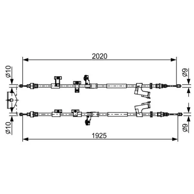 Billede af BOSCH 1 987 482 709 Håndbremsekabel 2020, 1925 FORD: KUGA 2