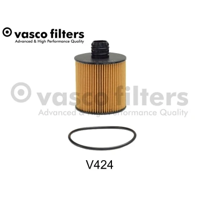 Billede af DAVID VASCO V424 Oliefilter med tætningsring Filterindsats FIAT: Grande Punto Hatchback, Evo Ducato III Ladvogn / Chassis