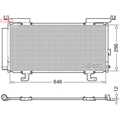 Billede af DENSO DCN36004 Kondensator med tørrer 614x319.6x12 R 134a 614