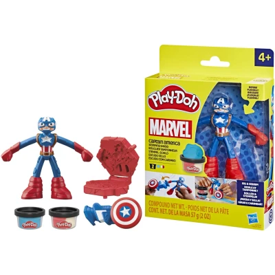 Billede af Play Doh Captain America Stamping Shield Legesæt
