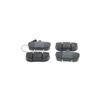 Billede af BOSCH 0 986 494 535 Bremseklodser Low Metallic med indbygget slid advarselskontakt anti knirke plade, monteringsvejledning