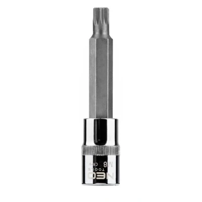 Billede af NEO TOOLS 08 742 Skraldenøgleindsats (Hexagon) 1/2tommer M8 Krom vanadium stål, Værktøjsstål Spline
