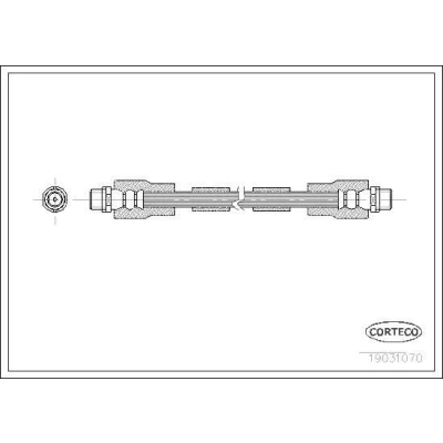 Billede af CORTECO 19031070 Bremseslange foraksel 360 AUDI: A8 D2, VOLKSWAGEN: Passat B5 GP Sedan