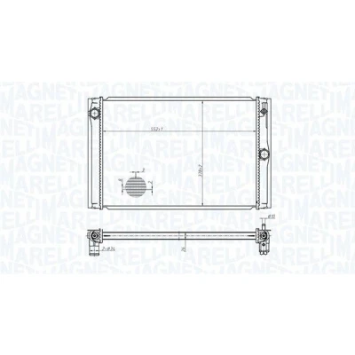 Billede af MAGNETI MARELLI 350213178600 Radiator 550 378 32 Mekanisk fuget køleripper TOYOTA: Auris Hatchback
