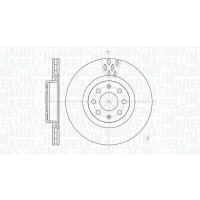 Billede af MAGNETI MARELLI 361302040256 Bremseskiver 284, 284 22 4 60 indvendigt ventileret OPEL: Corsa D Hatchback, E Adam