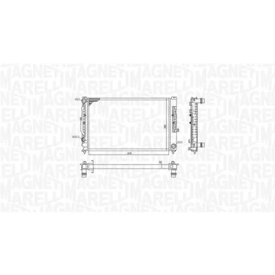 Billede af MAGNETI MARELLI 350213199900 Radiator 635mm 396mm 32mm Mekanisk fuget køleripper AUDI: A4 B5 Sedan, Avant, A6 C5 Avant