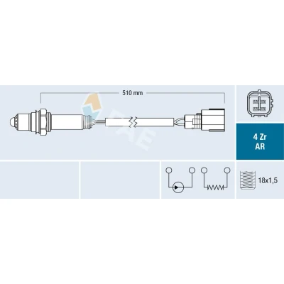 Billede af FAE 75618 Lambdasonde TOYOTA: RAV4 III SUV