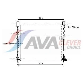 Billede af PRASCO RTA2470 Radiator Aluminium 560 489 23 Mekanisk fuget køleripper