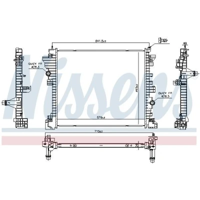 Billede af NISSENS 606568 Radiator Aluminium 579 493 26 Loddet køleripper