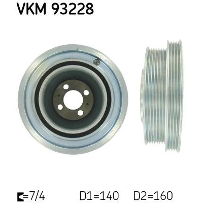Billede af SKF VKM 93228 Remskive Krumtapaksel 160 5