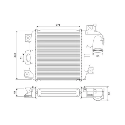 Billede af VALEO 818321 Intercooler Aluminium uden sensor