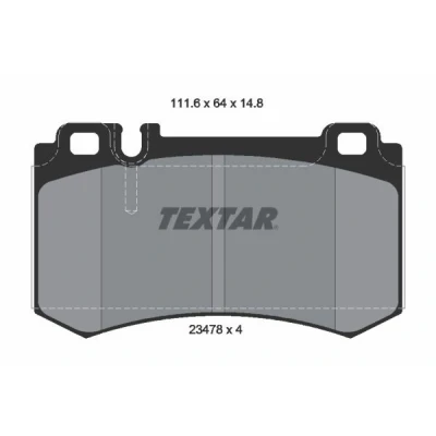 Billede af TEXTAR 2347802 Bremseklodser Forberedt til slidindikator MERCEDES BENZ: CLK Coupe, S klasse Sedan, Coupe