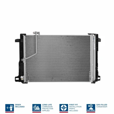 Billede af NISSENS 940035 Kondensator med tørrer Aluminium 645 R 134a MERCEDES BENZ: C klasse T modell, E Sedan, modell