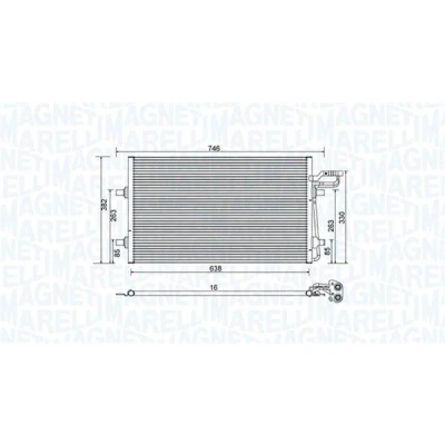 Billede af MAGNETI MARELLI 350203934000 Kondensator 640x378x16 378 640 16 VOLVO: V50, S40 II, C70 2 Cabriolet