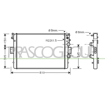 Billede af PRASCO IVA2043 Radiator Aluminium 650 453 34 Mekanisk fuget køleripper IVECO: DAILY 3