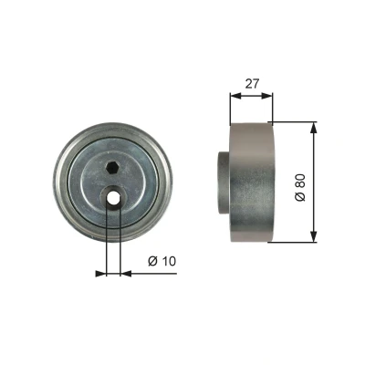 Billede af GATES T36755 Remstrammerhjul FleetRunner Micro V Stretch Fit SUZUKI: Grand Vitara 1 SUV