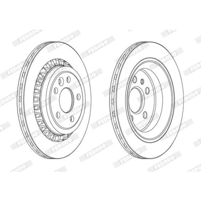 Billede af FERODO PREMIER DDF1802C Bremseskiver 302 22 5 ventileret coatet uden skruer VOLVO: XC60 I