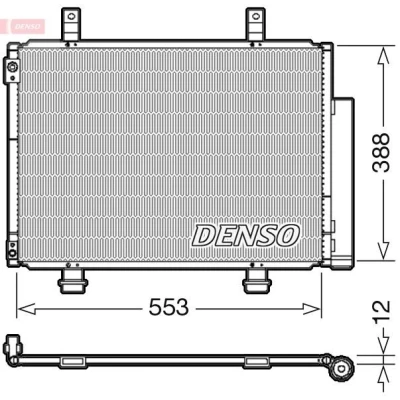 Billede af DENSO DCN47007 Kondensator med tørrer R134a SUZUKI: SWIFT 4
