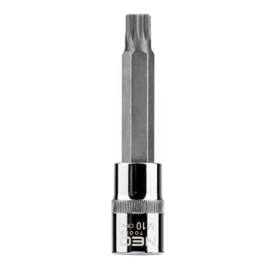 Billede af NEO TOOLS 08 743 Skraldenøgleindsats (Hexagon) 1/2 M10 Krom vanadium stål, Værktøjsstål Spline