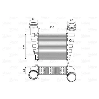 Billede af VALEO 817938 Intercooler Aluminium VOLKSWAGEN: Passat B5 GP Variant
