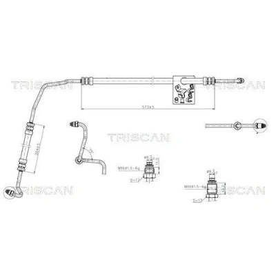 Billede af TRISCAN 8516 25005 Hydraulikslange, styretøj fra hydraulikpumpe til tandstang