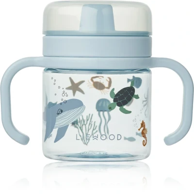 Billede af Liewood KYLO Sippy CUP Unisex Babyflaske til børn, Størrelse: One Size, Sea creature/sandy