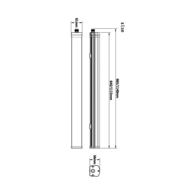 Billede af LED fugttæt lys Tri Proof Motion 66,5 cm