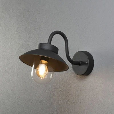 Billede af Vega Mini udendørs væglampe, bredde 22 cm, sort
