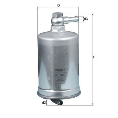 Billede af MAHLE ORIGINAL KL 599 Brændstoffilter Ledningsfilter 10 10,0 AUDI: A4 B7 Avant, Sedan, B6/B7 Cabriolet