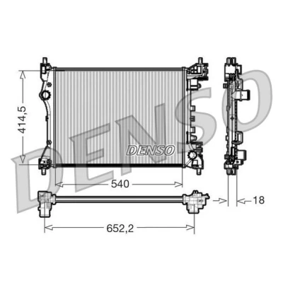 Billede af DENSO DRM01005 Radiator Aluminium 540 414 18 ALFA ROMEO: MiTo