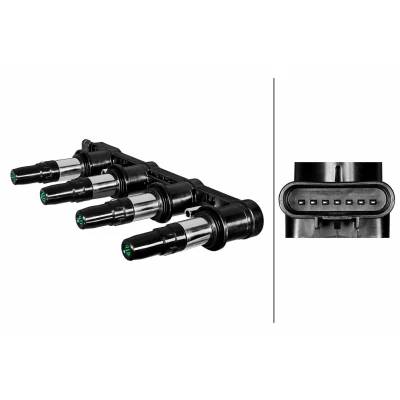 Billede af HELLA 5DA 358 290 371 Tændspole 7 polet Bloktændspole CHEVROLET: Orlando, Cruze Hatchback, Aveo / Kalos Hatchback