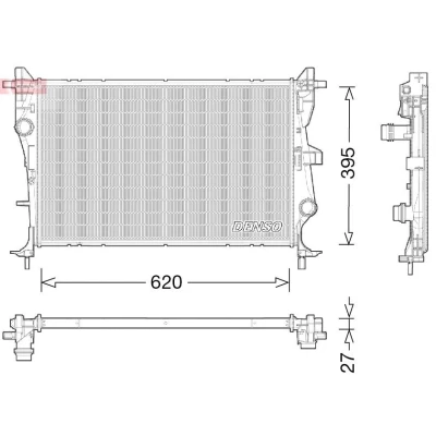 Billede af DENSO DRM06038 Radiator 620 395 16