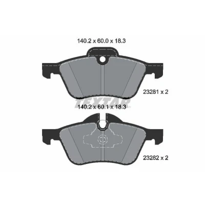 Billede af TEXTAR 2328101 Bremseklodser Forberedt til slidindikator MINI: Hatchback, Cabriolet