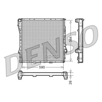 Billede af DENSO DRM05116 Radiator Aluminium 590 584 28