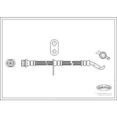 Billede af CORTECO 19035302 Bremseslange foraksel 540 SUZUKI: Splash, SWIFT 3