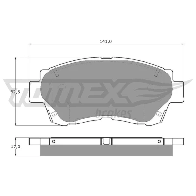 Billede af TOMEX brakes TX 13 72 Bremseklodser foraksel med akustisk advarsel for slid tilbehør TOYOTA: Corolla VIII Compact, Liftback