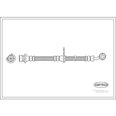 Billede af CORTECO 19035115 Bremseslange højre 568 HONDA: CR V 2