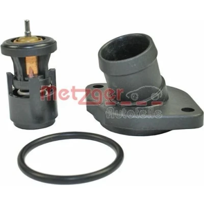 Billede af METZGER 4006155 Termostat 87 med pakning flange plastik VOLKSWAGEN: GOLF 4, 3, Lupo / 3L, SKODA: Octavia 1 Combi, II Hatchback