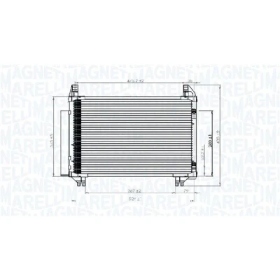 Billede af MAGNETI MARELLI 350203741000 Kondensator med tørrer 524x318x16 318 524 16 TOYOTA: Yaris II Hatchback