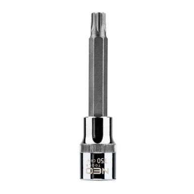 Billede af NEO TOOLS 08 766 Skraldenøgleindsats (Hexagon) 1/2 T50 Krom vanadium stål, Værktøjsstål indre torx